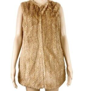 Betsey JOHNSON Reversible Faux Fur Vest size small Pockets